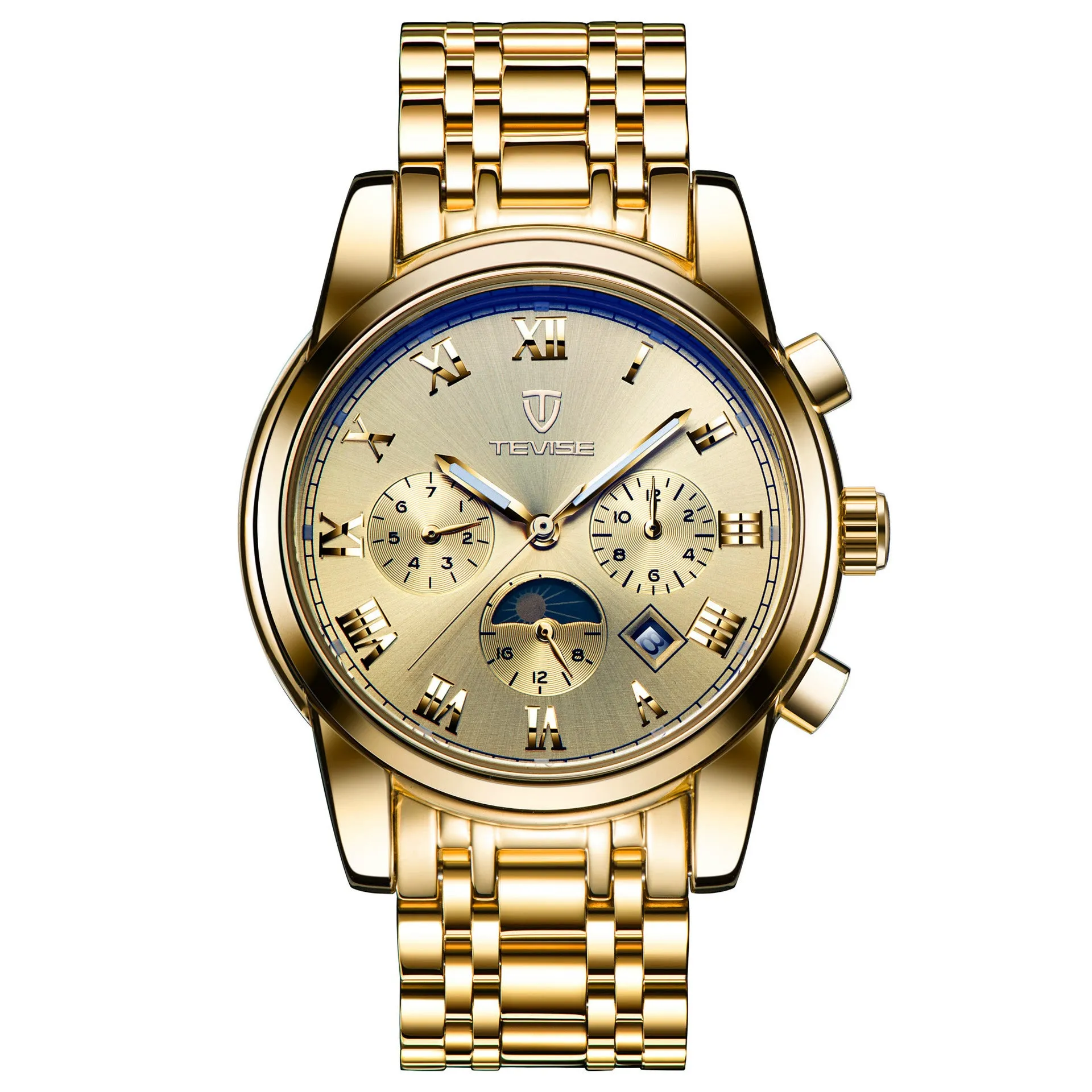 Multifunctional automatic mechanical  men's watches, waterproof leisure