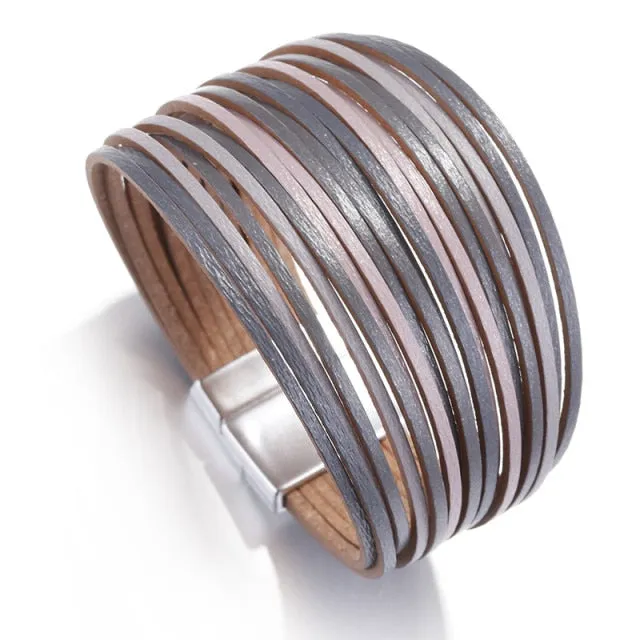 Multilayer Boho Threaded Bracelet for Women