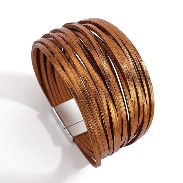 Multilayer Boho Threaded Bracelet for Women