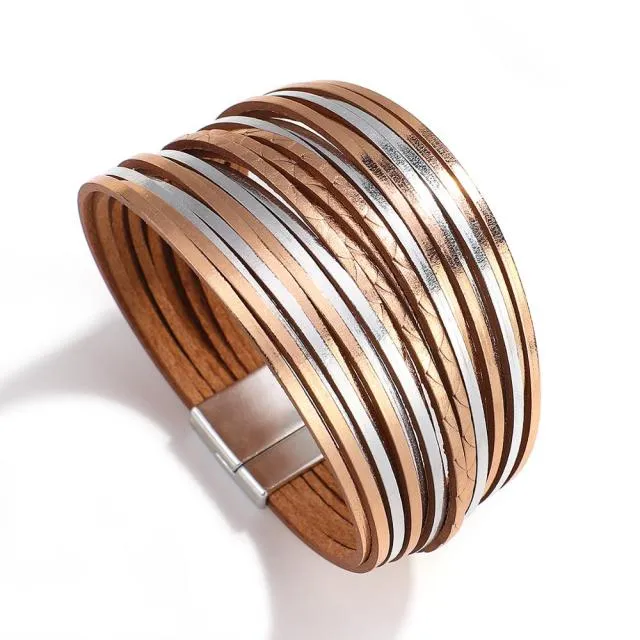Multilayer Boho Threaded Bracelet for Women