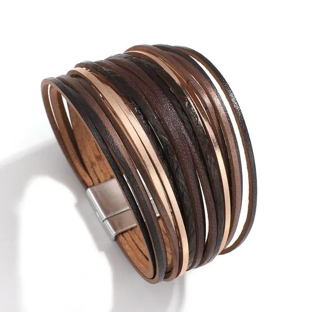 Multilayer Boho Threaded Bracelet for Women