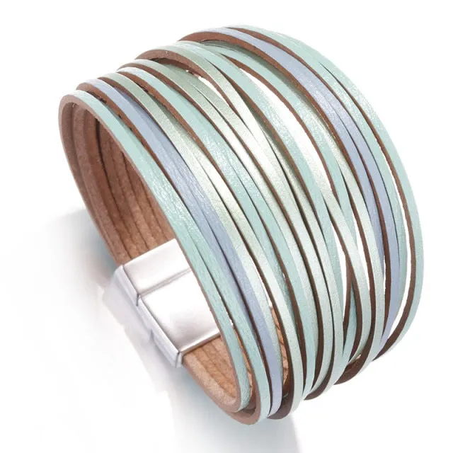 Multilayer Boho Threaded Bracelet for Women