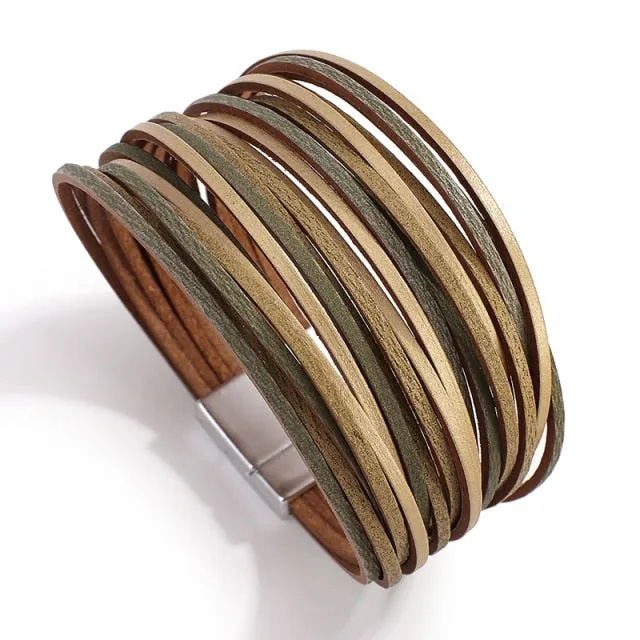 Multilayer Boho Threaded Bracelet for Women
