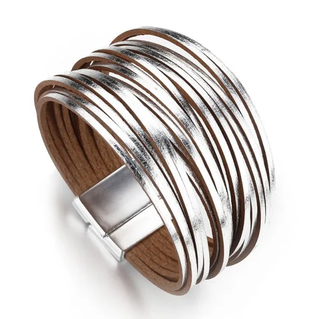 Multilayer Boho Threaded Bracelet for Women