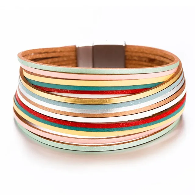 Multilayer Boho Threaded Bracelet for Women