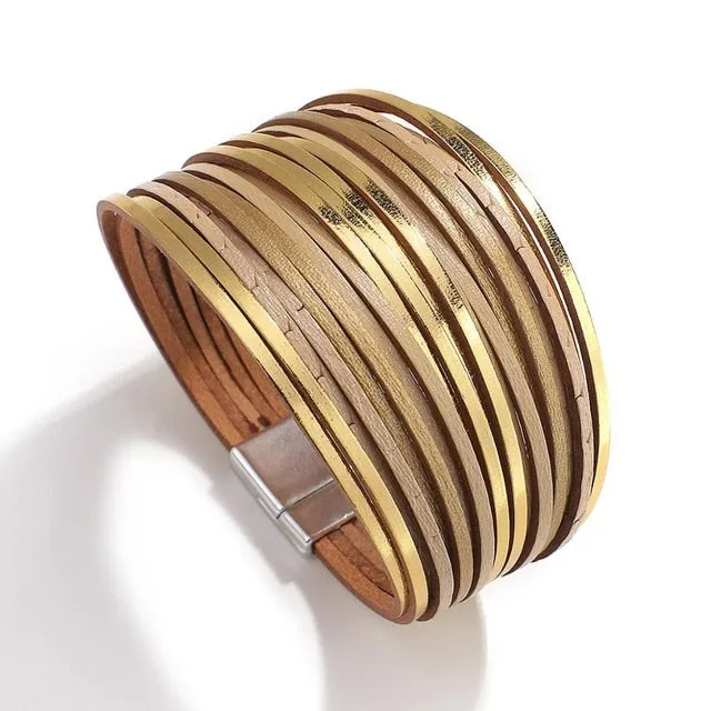 Multilayer Boho Threaded Bracelet for Women