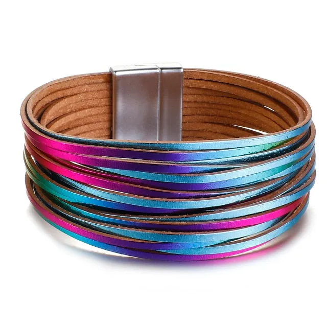 Multilayer Boho Threaded Bracelet for Women