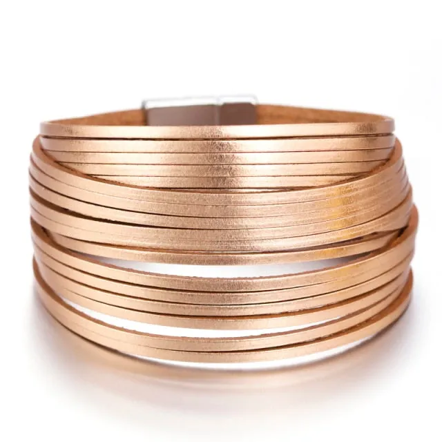 Multilayer Boho Threaded Bracelet for Women