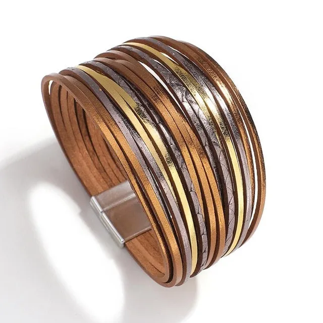 Multilayer Boho Threaded Bracelet for Women