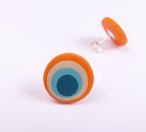 Nadege Honey Retro studs in orange