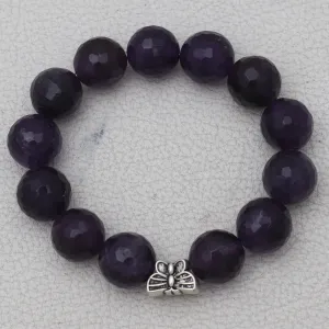 Natural Amethyst Beads Bracelet