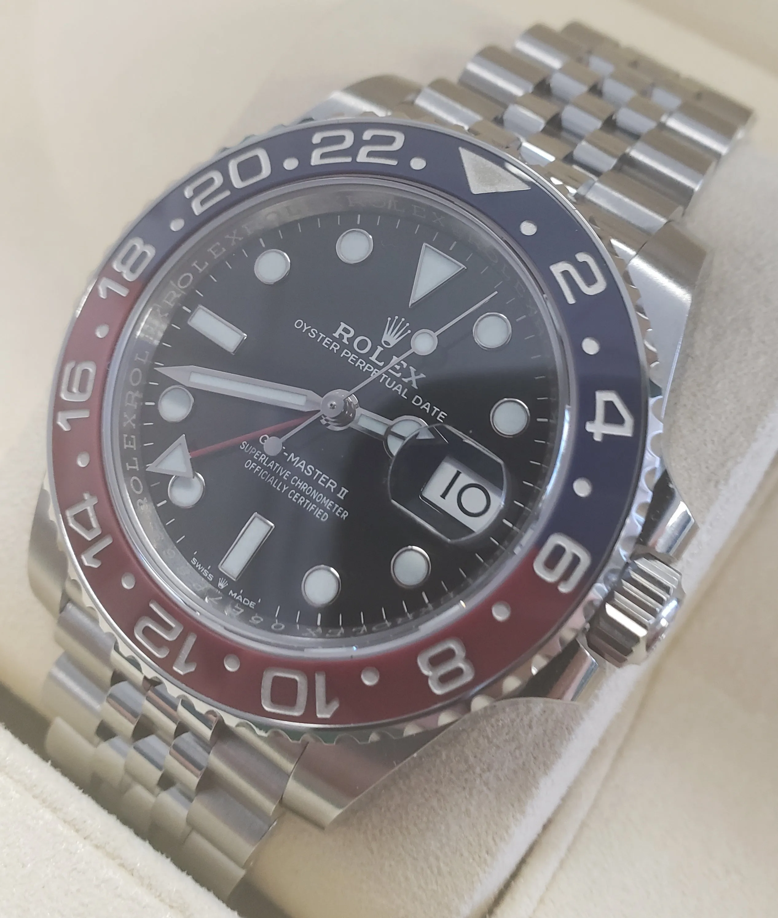 NEW AUGUST 2019 Rolex GMT Master II PEPSI Red Blue Ceramic 126710 BLRO Watch B P