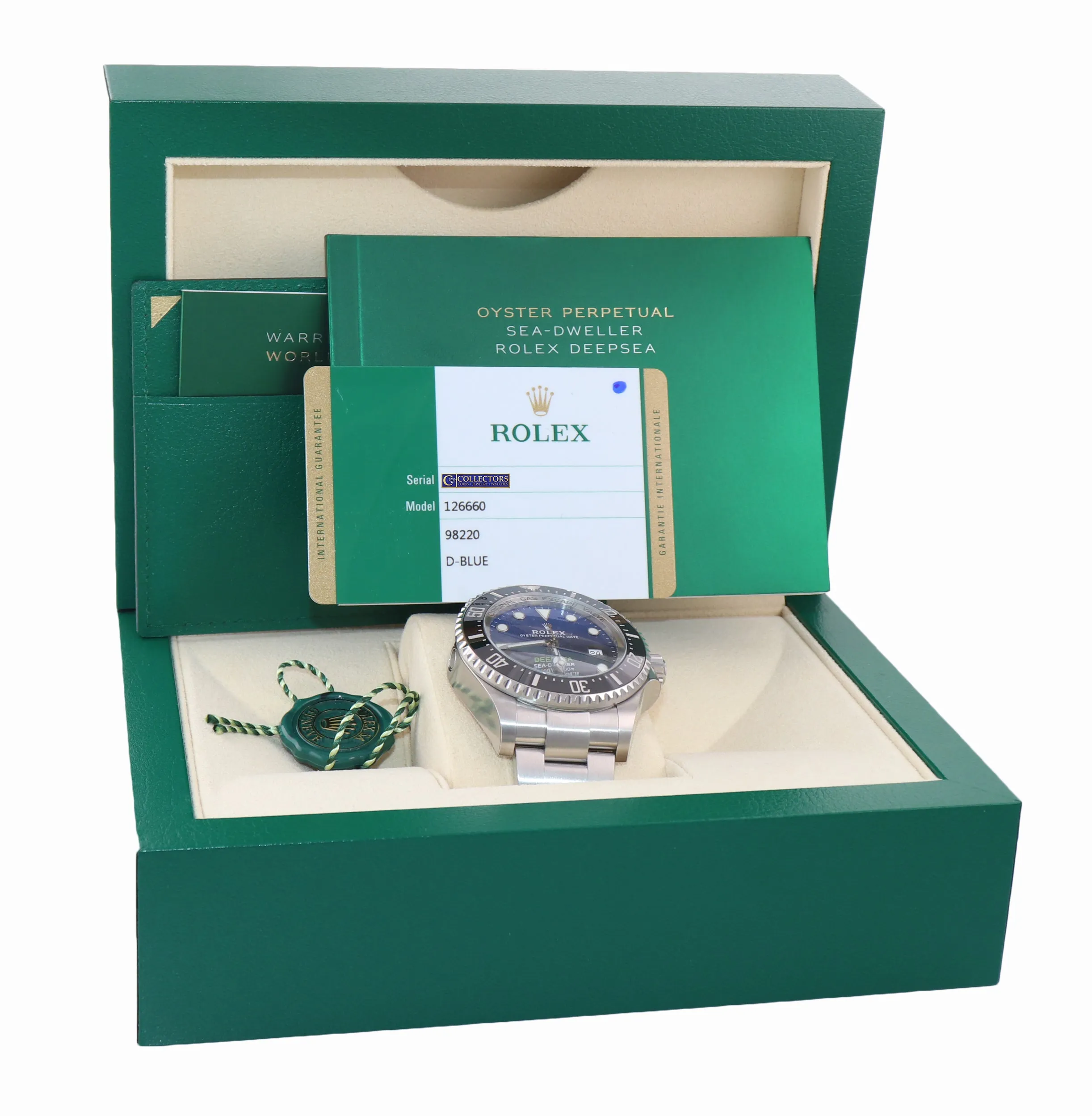 NEW PAPERS Rolex Sea-Dweller Deepsea Cameron Blue 126660 44mm Watch Box