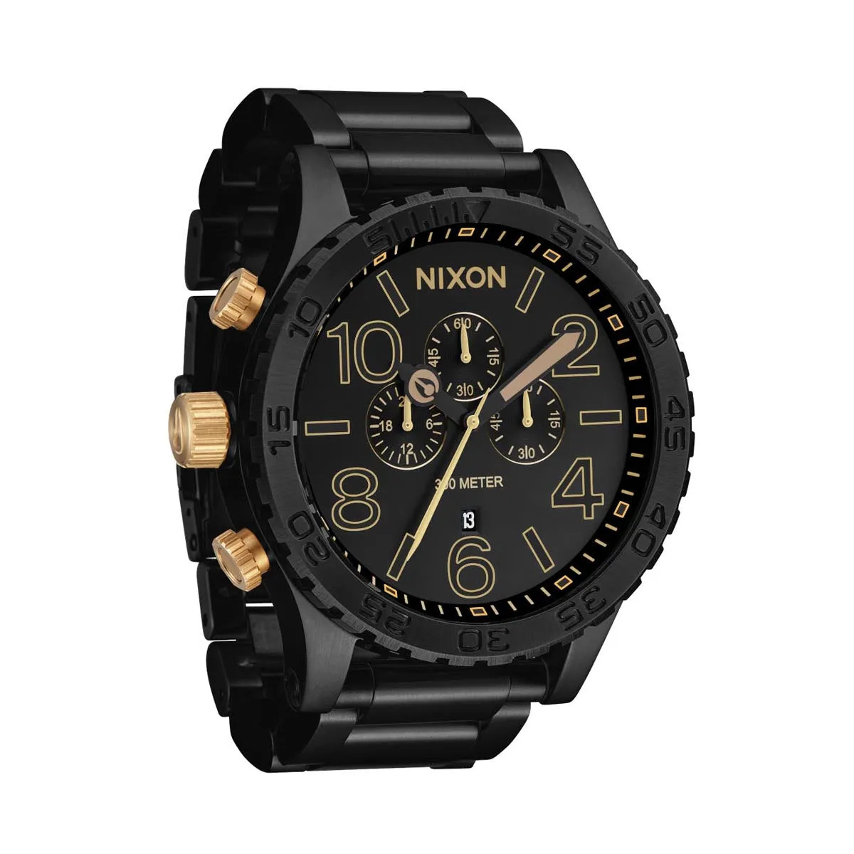 Nixon 51-30 Chrono 2024 Watch - Matte Black/Gold