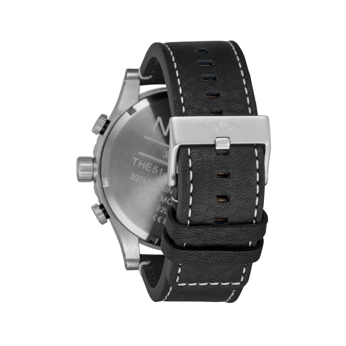 Nixon 51-30 Chrono Watch - Silver/Black/Cranberry