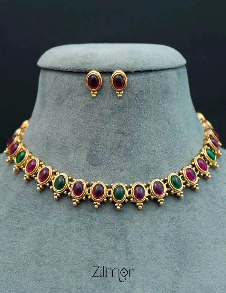 NV101284 - Antique Choker with Earrings