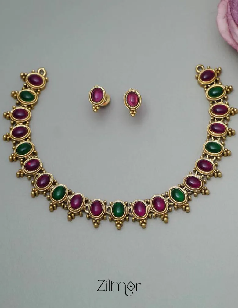 NV101284 - Antique Choker with Earrings