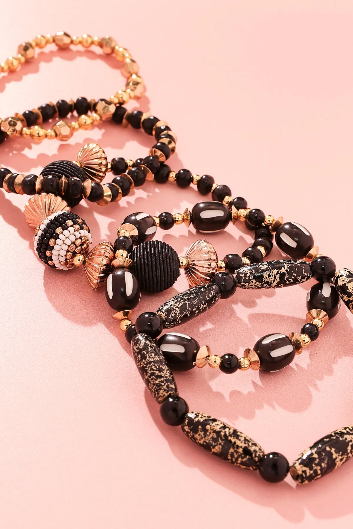 Obsidian Glamour Bracelet Set