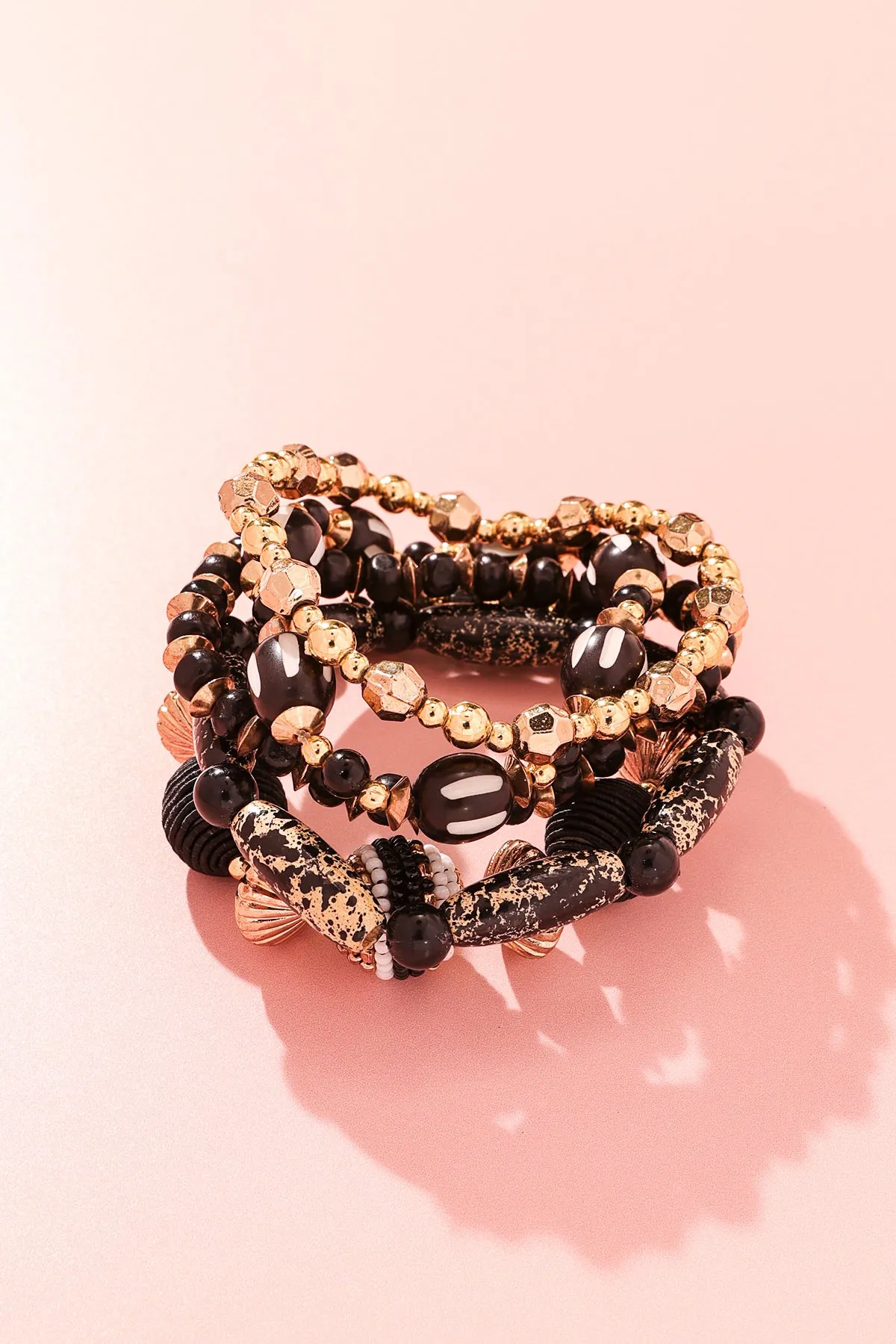 Obsidian Glamour Bracelet Set