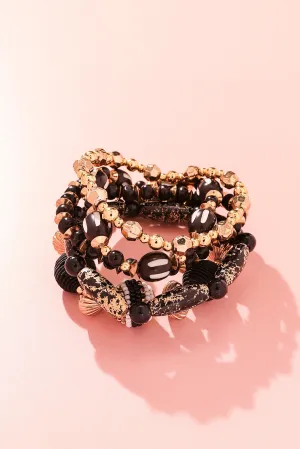 Obsidian Glamour Bracelet Set