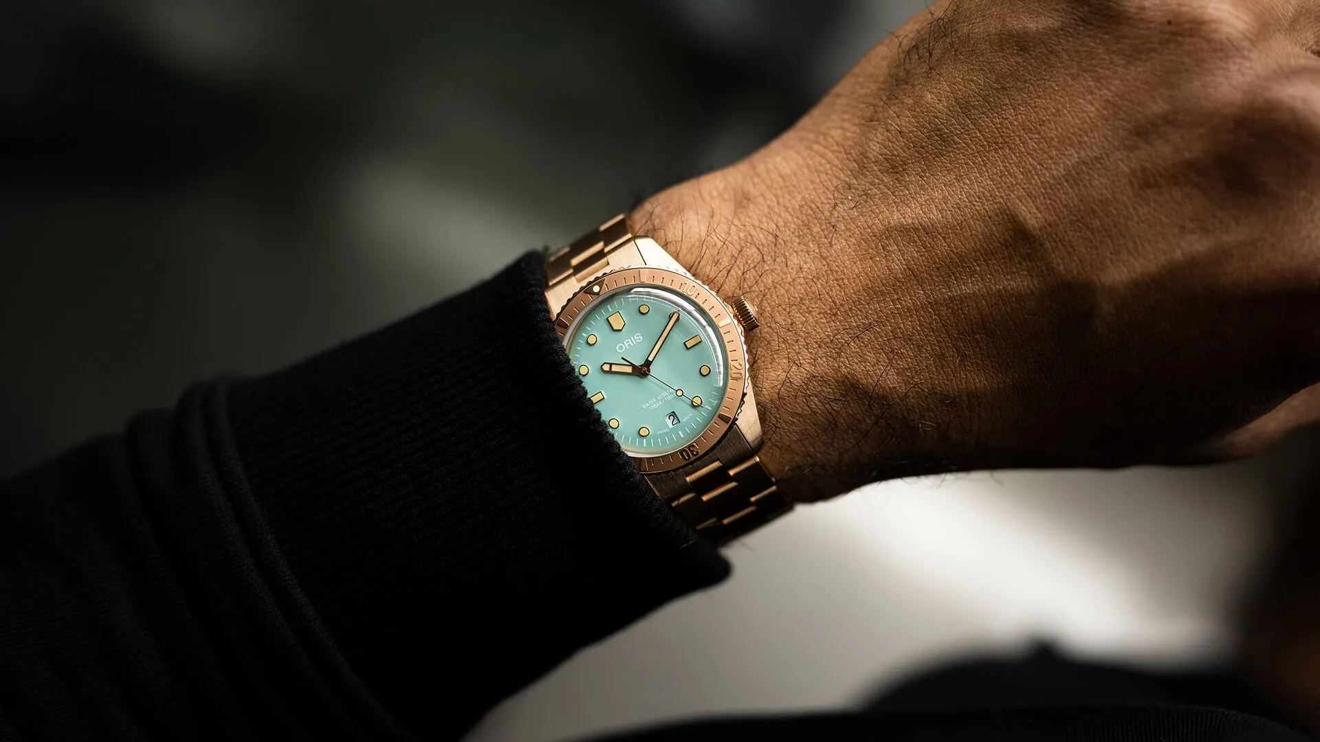 Oris Divers Bronze Sixty-Five Cotton Candy Green Bracelet
