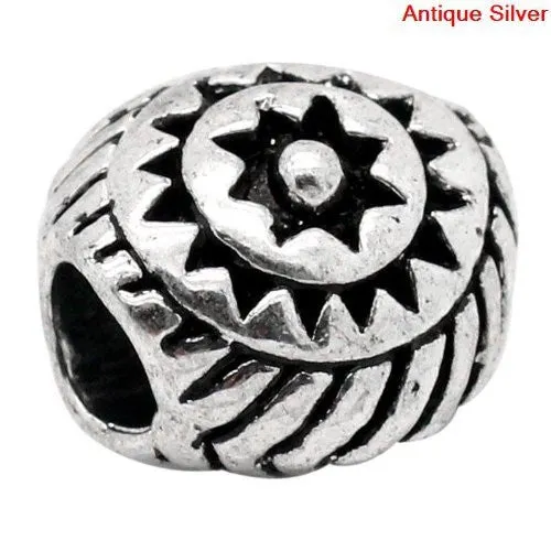 Oval Star European Bead Compatible for Most European Snake Chain Bracelet