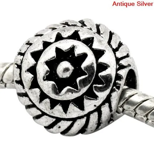 Oval Star European Bead Compatible for Most European Snake Chain Bracelet