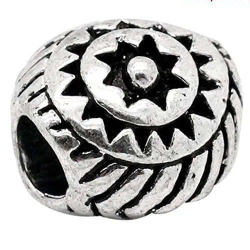 Oval Star European Bead Compatible for Most European Snake Chain Bracelet