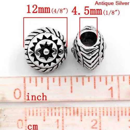 Oval Star European Bead Compatible for Most European Snake Chain Bracelet