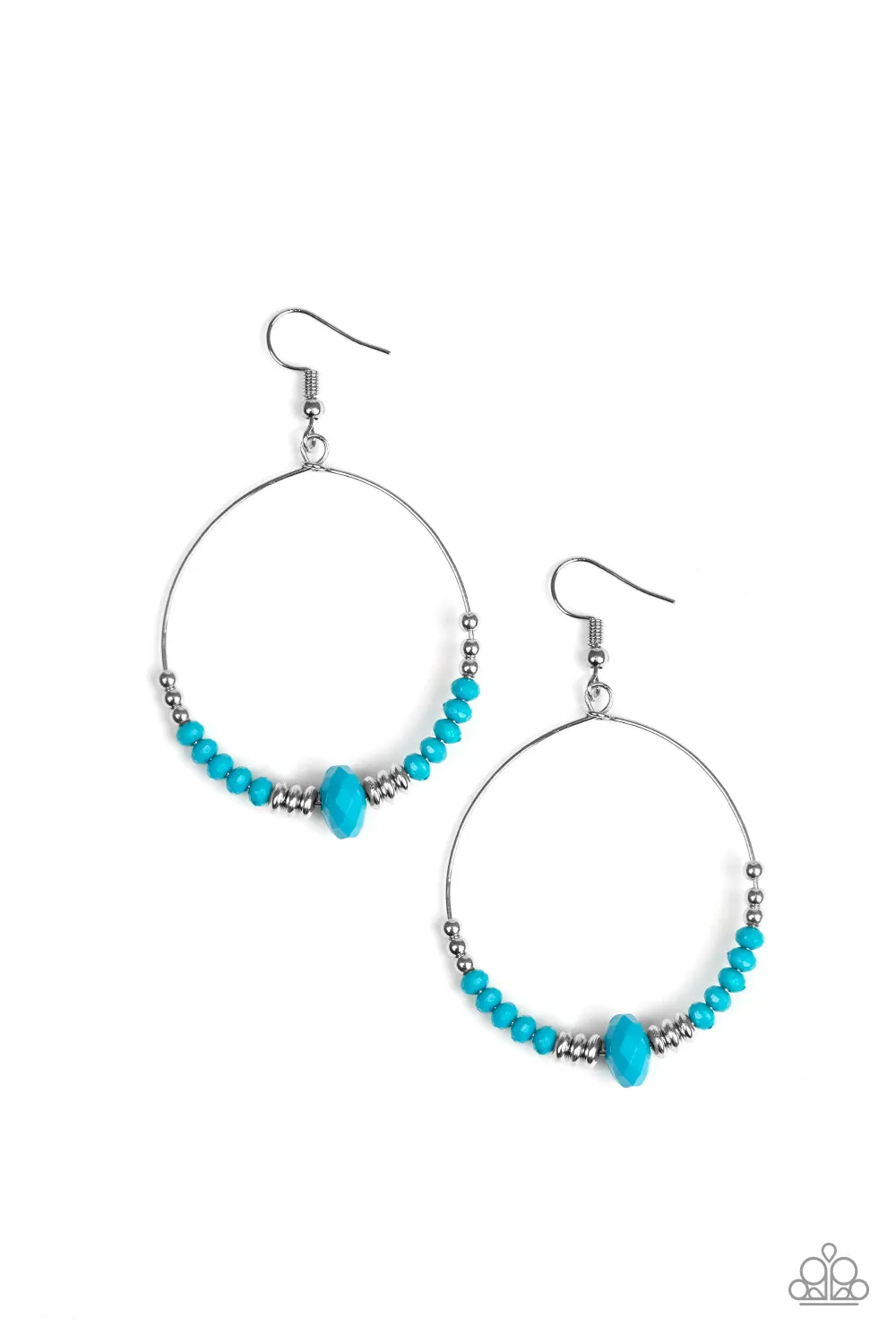 Paparazzi - Retro Rural - Blue Earrings
