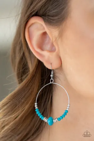 Paparazzi - Retro Rural - Blue Earrings