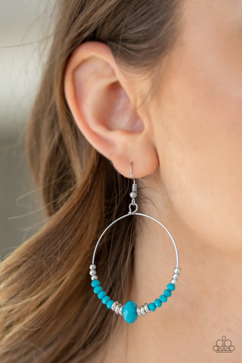 Paparazzi - Retro Rural - Blue Earrings