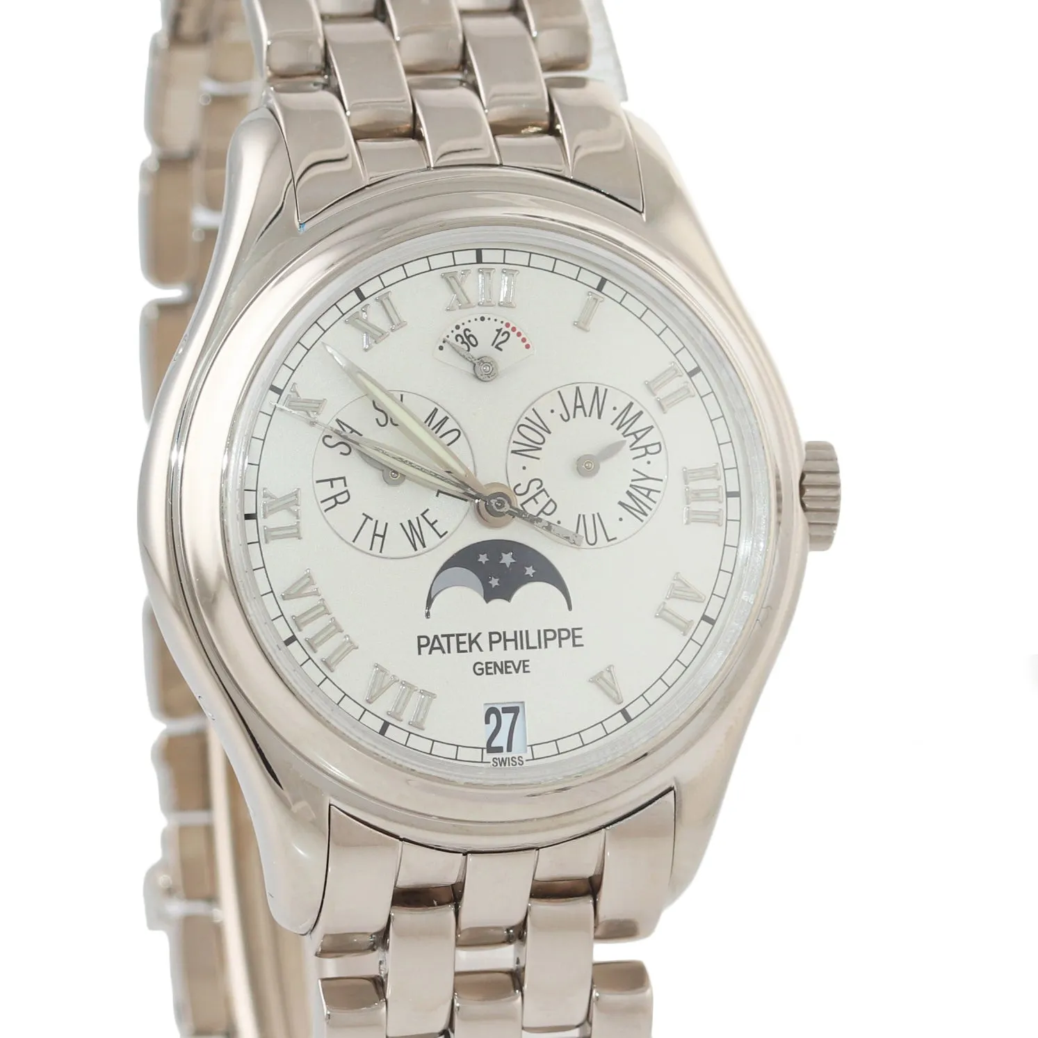 PAPERS Patek Philippe Annual Calendar White Gold 37mm 5036g Watch 2020 SERVICEDb
