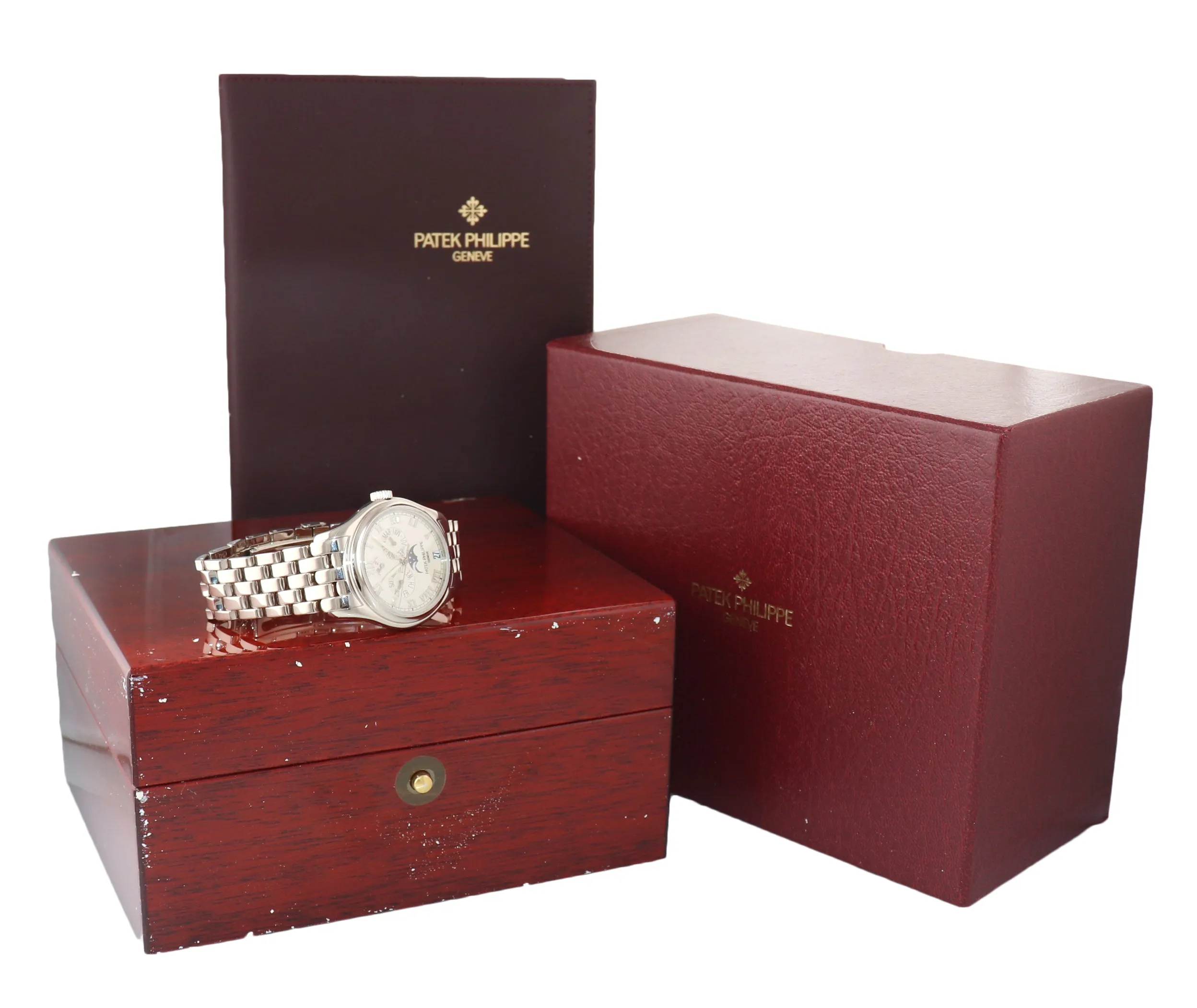 PAPERS Patek Philippe Annual Calendar White Gold 37mm 5036g Watch 2020 SERVICEDb