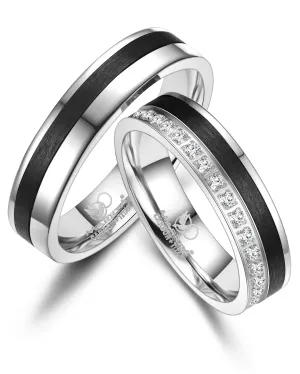 Partnerringe Carbon Edelstahl