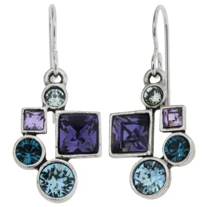 Patricia Locke Hotsy Totsy Sterling Silver Plated Swarovski Crystal Multi Color Earrings, Waterlily EF0952S