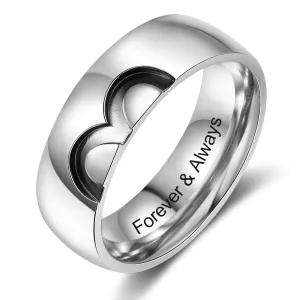 Personalized Infinity Couple Rings With Engraving Names