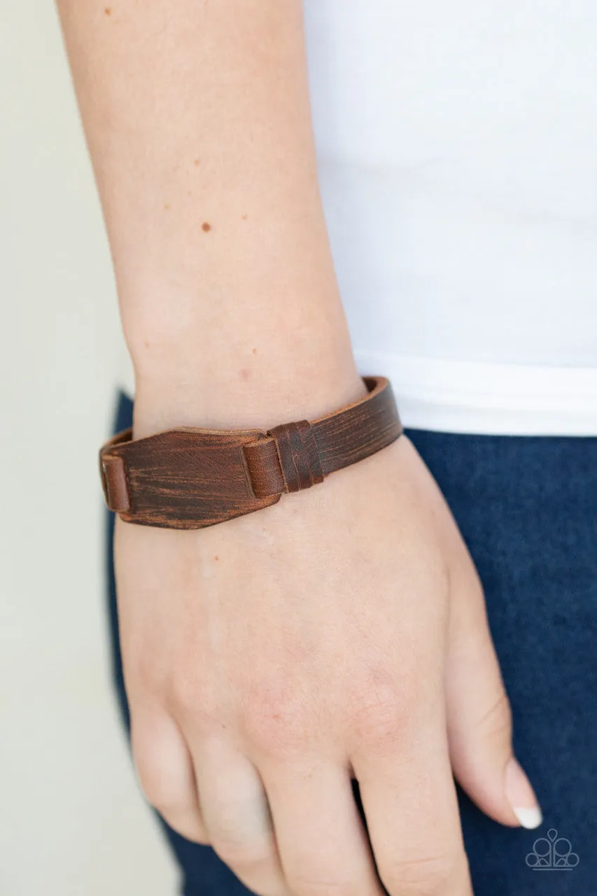 Plainly Pioneer Brown Paparazzi Bracelet