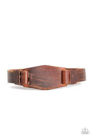 Plainly Pioneer Brown Paparazzi Bracelet