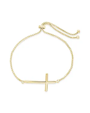 Polished Cross Bolo Bracelet