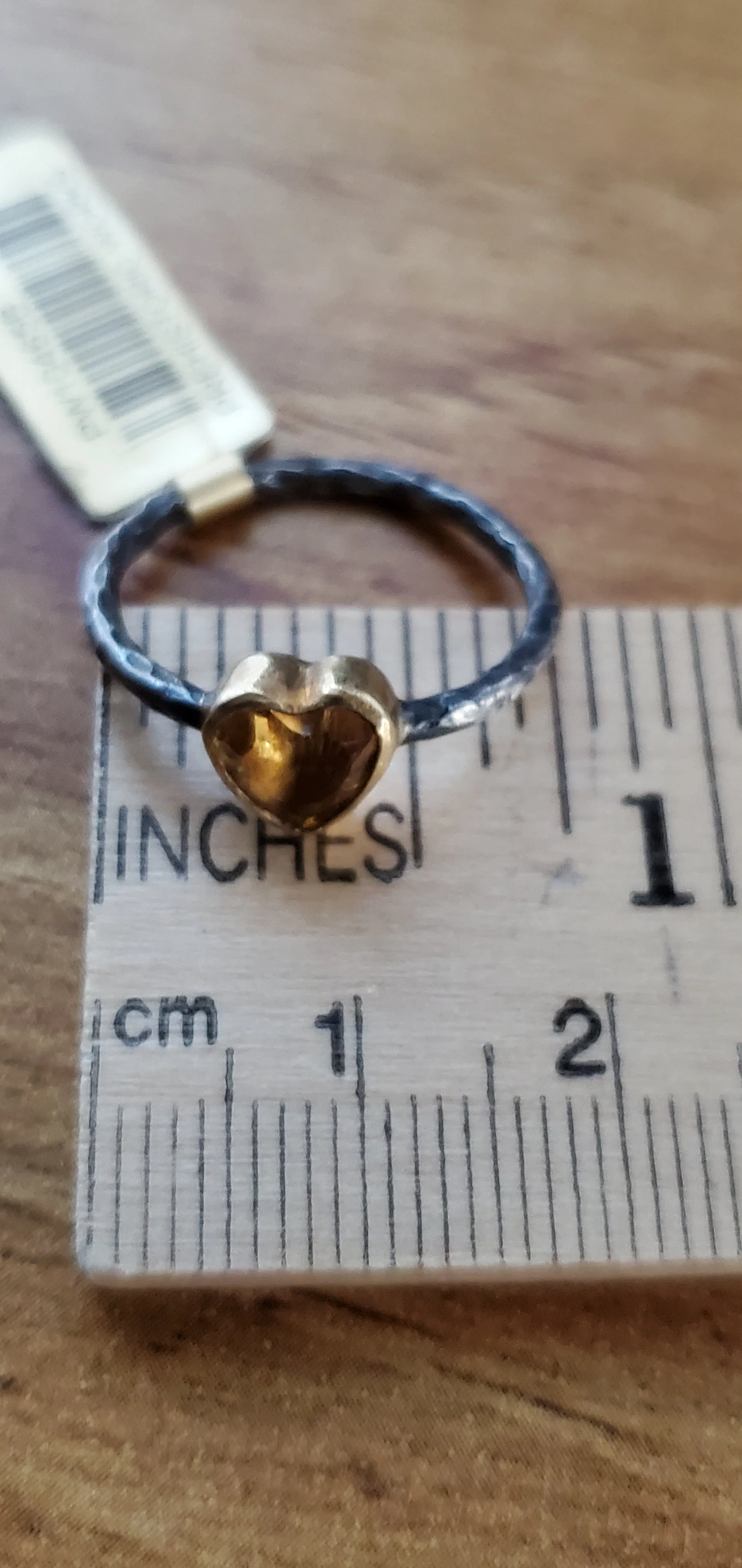 Prehistoric Works Heart Shaped Citrine Ring