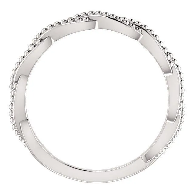 Primrose Infinity Beaded Stackable Band