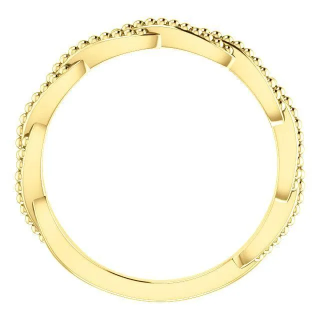 Primrose Infinity Beaded Stackable Band