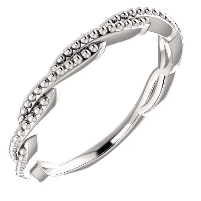 Primrose Infinity Beaded Stackable Band