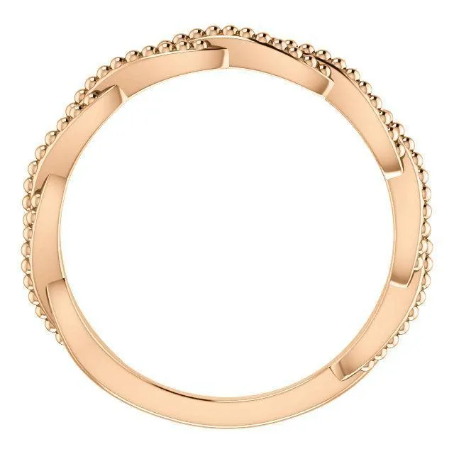 Primrose Infinity Beaded Stackable Band