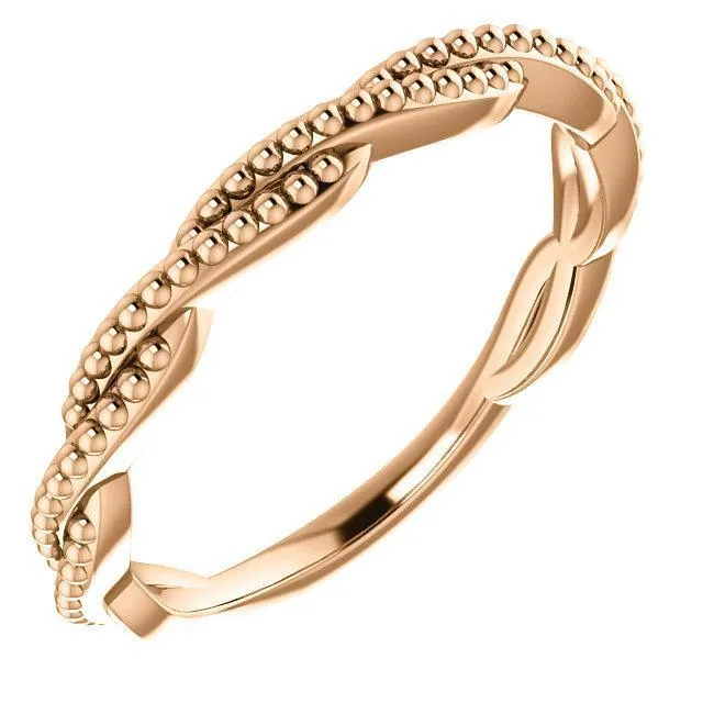 Primrose Infinity Beaded Stackable Band