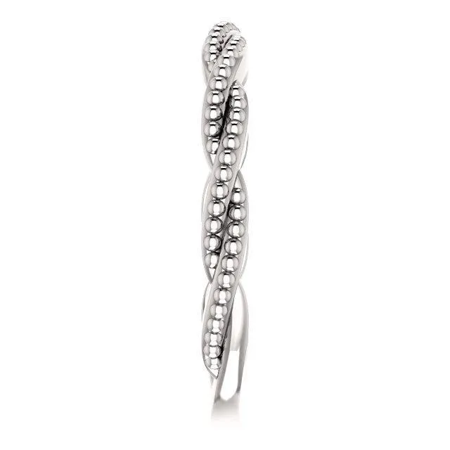 Primrose Infinity Beaded Stackable Band