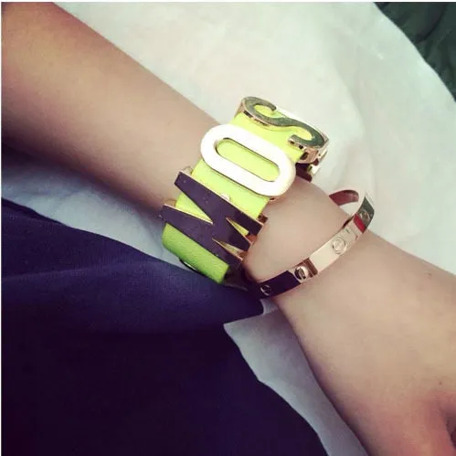 Punk Metal MOSHINO Bracelet 6 Colors