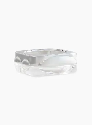 "Best Of Both Worlds" Silver Bangle