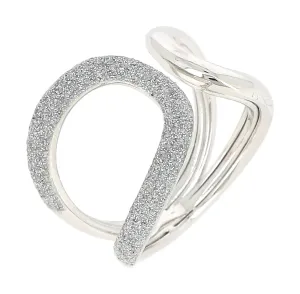 "Polvere" Rhodium Plated Sterling Silver Infinity Ring